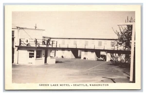 Cartolina Greenlake Motel Seattle Washington WA UNP WB U4 - Foto 1 di 2