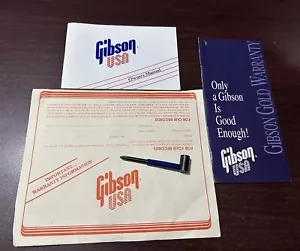Vintage 1989 Gibson Les Paul Guitar Owner Manual Warranty Wrench Case Candy #1 - Picture 1 of 6