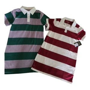 NWT Girls Art Class Striped Polo Dresses, Size M - Picture 1 of 16