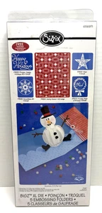 SIZZIX Bigz XL Die Set Winter Set #3 con 5 cartelle #656971 e pupazzo di neve pop-up 3D - Foto 1 di 3