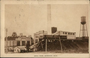 Bessemer,MI Anvil Mine 1924 Gogebic County Michigan Postcard - Picture 1 of 2