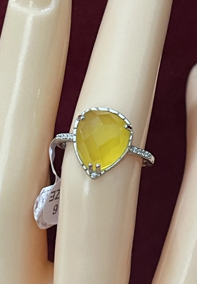 Bomb вечеринки город блеск подлинный желтый халцедон размер 7 новый с Ярлыками - Изображение 1 из 4