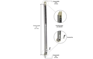 CRL Window Channel Balance 29 Inch with Attached Non Winged Guides - Picture 1 of 7