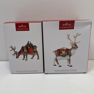 Hallmark Ornamento 2022 y 2023 Edición Limitada Papá Noel Reno Nuevo en Caja - Imagen 1 de 23