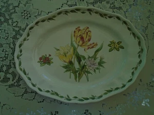 C-1078 Noritake Casual Gourmet Garden 16" Oval Scalloped Floral Platter - Picture 1 of 5