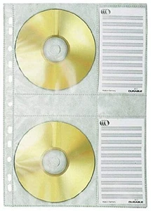 Durable CD/DVD-Hüllen (A4 mit Schutzvlies für 4 CDs/DVDs, aus PP) Beutel à 5 Stü - Photo 1/4
