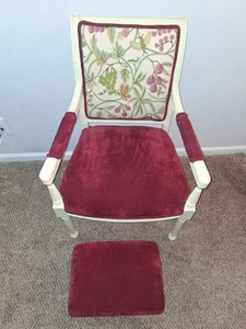 Arm Chair And Foot Stool - Picture 1 of 9