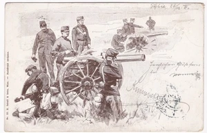 K.u.K.Artillerie  im Feuer,1901 gelaufen  (152) - Picture 1 of 2