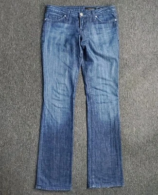 Pantalones de mezclilla Peoples Liberation para mujer talla 28 azul Starburst pierna recta real 33x33,5 Foto 1 de 4