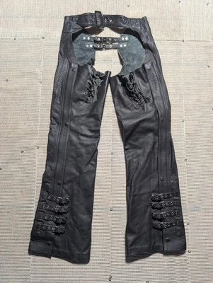 $275  Sexy ICON Moto WOMEN Leathers BombShell Motorcycle Biker Chaps Buckle Snap - Image 1 of 4
