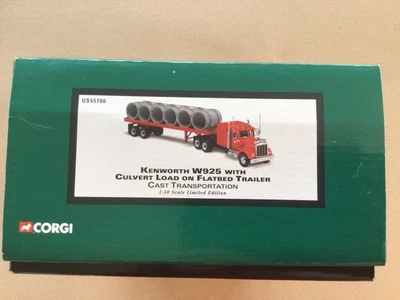 Corgi Heavy Haulers US55706 KENWORTH W925 Flatbed & Load CAST TRANSPORTATION - Image 1 of 4