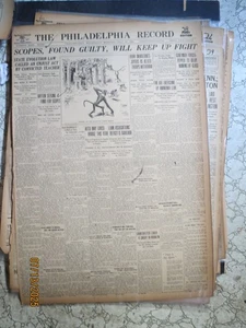 Scopes Monkey Trial of the Century 7/14-28 SCOPES FOUND GUILTY + DAYTON FUNDS - Picture 1 of 1