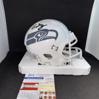 ELIJAH ARROYO signed SEATTLE SEAHAWKS SLAUTE STS Mini Football Helmet w/ COA JSA - Image 1 of 4