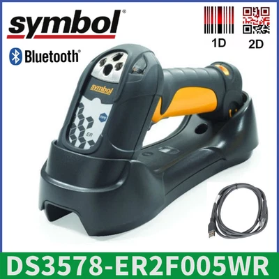 Symbol DS3578-ER2F005WR 1D 2D Wireless Barcode Scanner With USB Cable & Cradle - Image 1 of 4