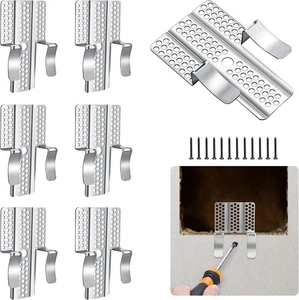 6 Pack 1/2 Inch Drywall Repair Clips,Stainless Steel Fastener 6 Pcs - Picture 1 of 7