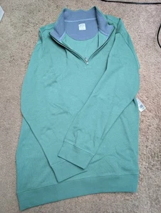 Brooks Brothers Viertelreißverschluss Pullover Pulli Herren 3XLT grün neu mit Etikett $ 158 UVP - Bild 1 von 6