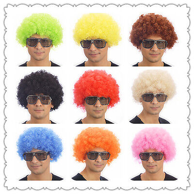 10 Colours Curly Afro Fancy Dress Funky Wig Disco Clown Mens/Ladies Costume  • 3.45£
