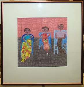 Acquerello afroamericano Joan Dance "Patch-Work" artista Kentucky elencato - Foto 1 di 9