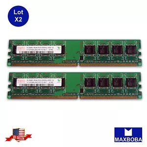 Hynix Memory 1GB (2x 512MB)5300U 667MHz Desktop PC DDR2 DIMM RAM 1RX16 - Picture 1 of 4