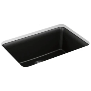 Kohler K-28000-CM1 Cairn 27-1/2" Undermount Composite Kitchen Sink, Matte Black - Picture 1 of 1