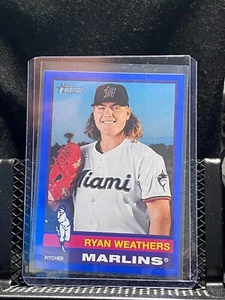 Ryan Weathers 2025 Topps Heritage Dark Blue Border  #275 Marlins - Picture 1 of 2