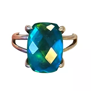 Sterling Karibik Quarz Ring Bask Damen 8 grün blau - Bild 1 von 9