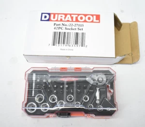 Duratool 42 Piece 1/4" Screwdriver & Socket Set 22-27115 Hardware Kit Pack - Picture 1 of 5