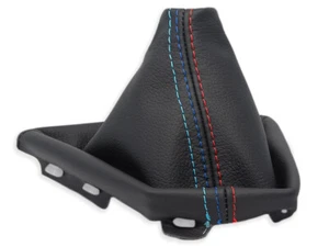 FOR BMW F20 F21 2011-2019 GEAR SHIFT BOOT GAITER LEATHER STITCHING MPOWER - Picture 1 of 4