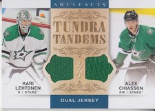 2014-15 Artifacts Tundra Tandems Jerseys Blue #TTLC Kari Lehtonen/Alex Chiasson