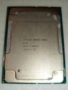 INTEL XEON 6 CORE CPU GOLD 6128 19.25MB 3.40GHZ - SR3J4 - Picture 1 of 2