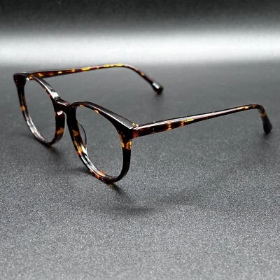 Круглая оправа для очков Zenni 101235 коричневая хрустальная черепичная 49-18-139 б/у в отличном состоянии - Изображение 1 из 4