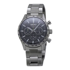 Seiko Essentials Chronograph Tachymeter Stainless Steel Men's Sport Watch SSB413 - Picture 1 of 2