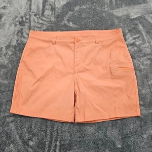 Eddie Bauer Cargo Shorts Womens 18 Orange stretchy pockets casual - Picture 1 of 14