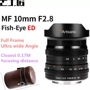 7artisans 10mm F2.8 Full Frame Wide Angle Fisheye Lens For Leica L SL S1R Camera - Picture 1 of 9