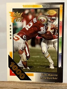 TIM HARRIS 1992 Wild Card NFL #1000 San Francisco 49ers VERY RARE "MINT+" - Picture 1 of 3