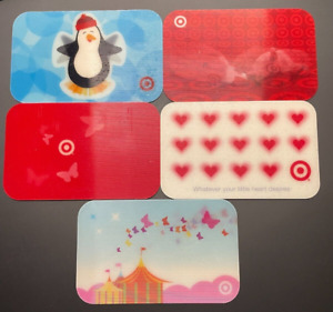 Target Lenticular Lot of 5 Gift Cards No Value $0 Collectable