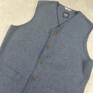 Chaleco True Measure Of A Man Para Hombre Talla Grande Lana Merino Azul Preppy Clásico - Imagen 1 de 9