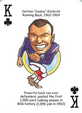 Cookie Gilchrist Buffalo Bills Hero Decks Playing Card NFL