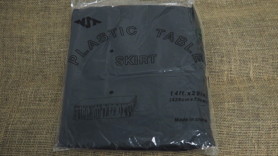 Faldas de mesa de plástico plisado adhesivo de alta resistencia cortinas de vestir exteriores interiores  Foto 1 de 1