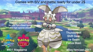 Pokémon Espada y Escudo Magearna 6IV Listo para la Batalla Entrega Rápida - Imagen 1 de 6