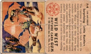1949 Bowman, Wild West, #F-4 Surprising Cattle Rustlers (B) - Picture 1 of 1