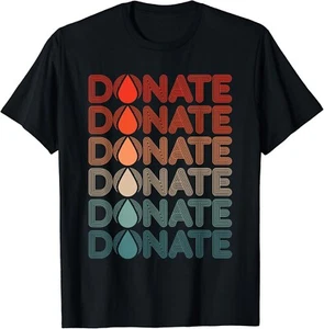 Cool Donate Blood Graphic Art - Blood Donor Design Gift Unisex T-Shirt - Picture 1 of 3
