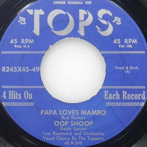 BUD ROMAN, GAYLE LARSON Papa Loves Mambo TOPS R245X45-49 VG+ 45rpm - Picture 1 of 4