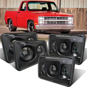 4PCS For Chevy C10 C20 Pickup Truck 4X6" inch LED Headlights High Beam+Low Beam - Picture 1 of 11