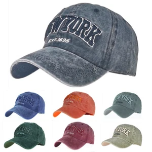 Gorra de béisbol deportiva de camionero estilo vintage denim lavado desteñido desgastado sombrero para el sol - Imagen 1 de 11