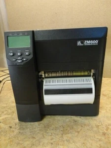 Zebra ZM600 Thermo Transfer Barcode Label Drucker RJ45 Netzwerk + USB - 203Dpi - Afbeelding 1 van 4