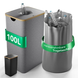 Pfandflaschen Sammelbehälter 100L +Tragetasche Flaschensammler B-WARE Rückläufer - Picture 1 of 2
