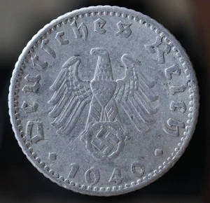 50 Reichspfennig 1940 A - Moneda de Alemania con esvástica - KM# 96 - (#A66) - Imagen 1 de 4