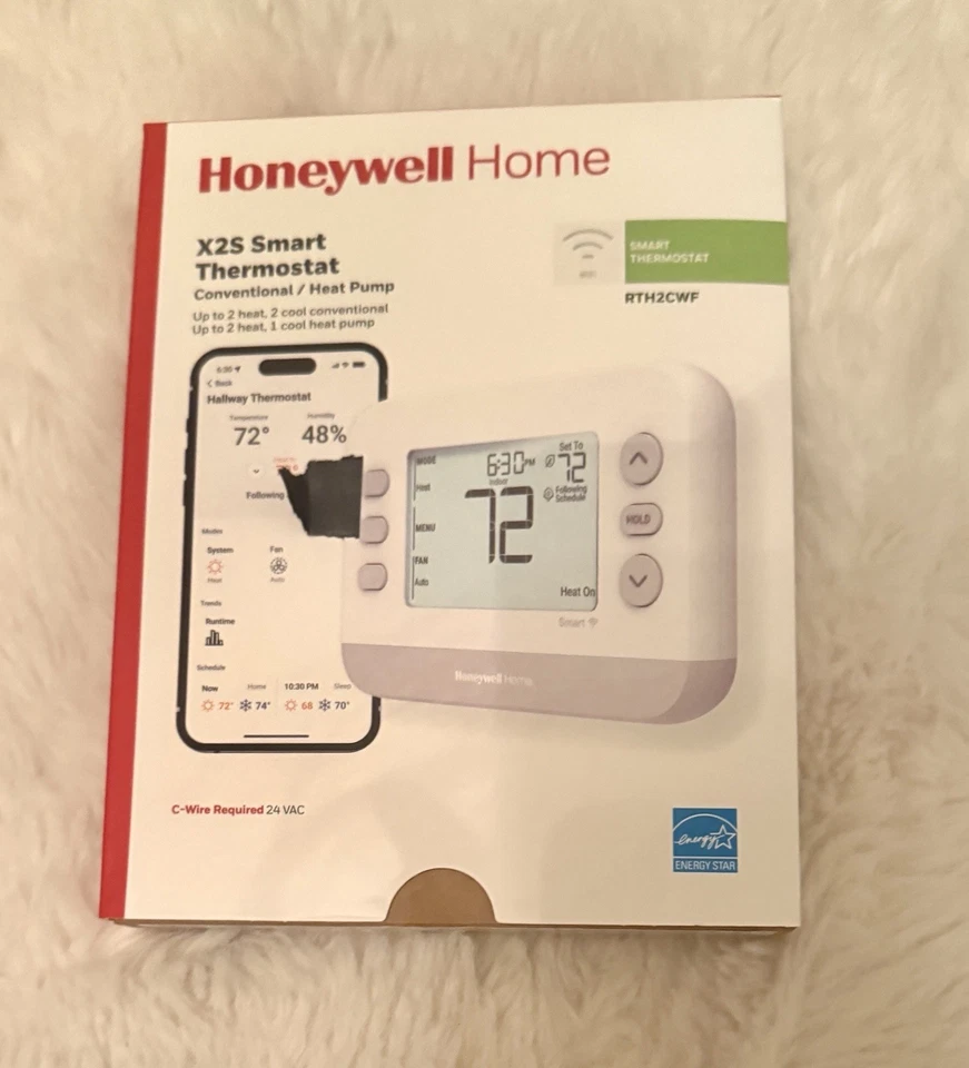 Honeywell Home X2S Smart WiFi Digital Thermostat -White/Grey #RTH2CWF NEW IN BOX - Image 1 of 1