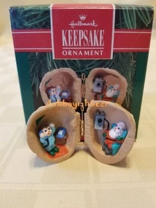 Hallmark 1990 Nutshell Chat Walnut Santa Christmas Ornament - Picture 1 of 2